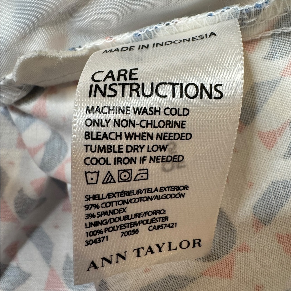 Ann Taylor Skirt Womens Size 14 Eclipse Print Madison Above Knee Retro NWOT - Picture 7 of 7